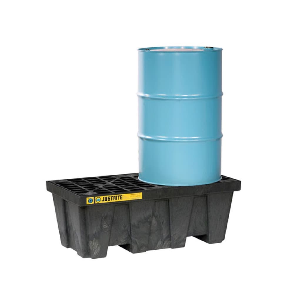 Imagen - PALLET ANTIDERRAME ALTO P/2 TAMBORES 28623 . Cap. 200lts + rejilla